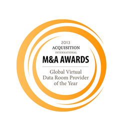 Le M&A Award d’Acquisition International de 2013 pour le fournisseur mondial de Data Rooms virtuelles de l’année