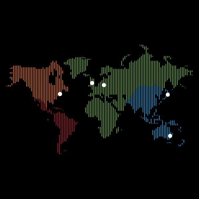 Global footprint of Intralinks data centers.