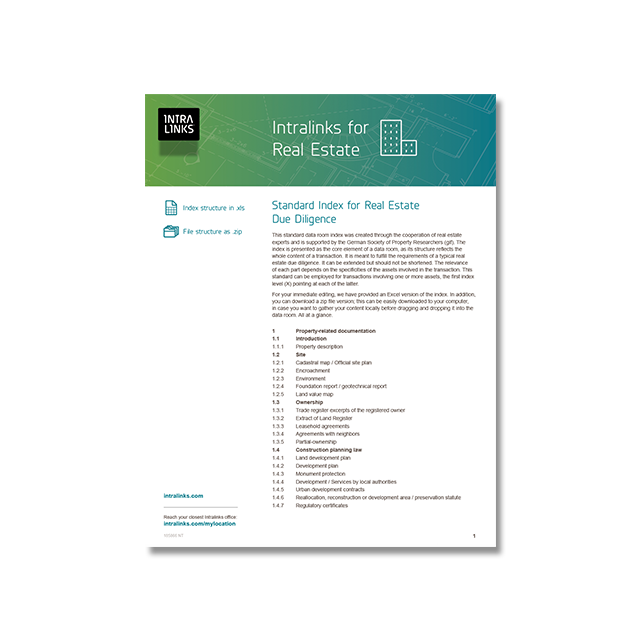 Standard Index for Real Estate Transactions