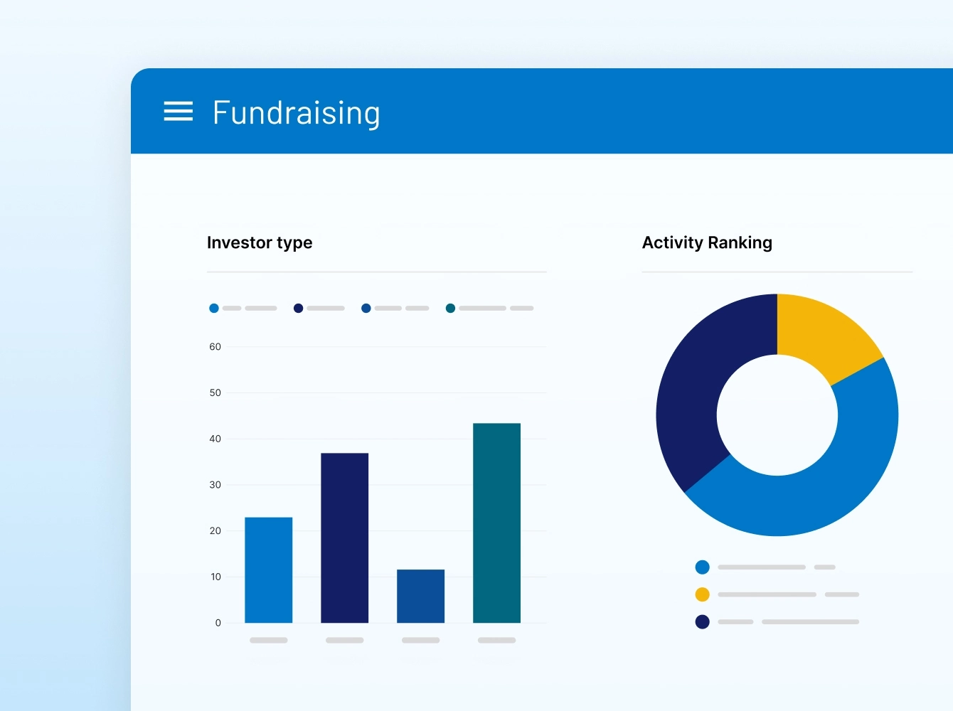 FundCentre Fundraising and Investor Onboarding Product User Interface