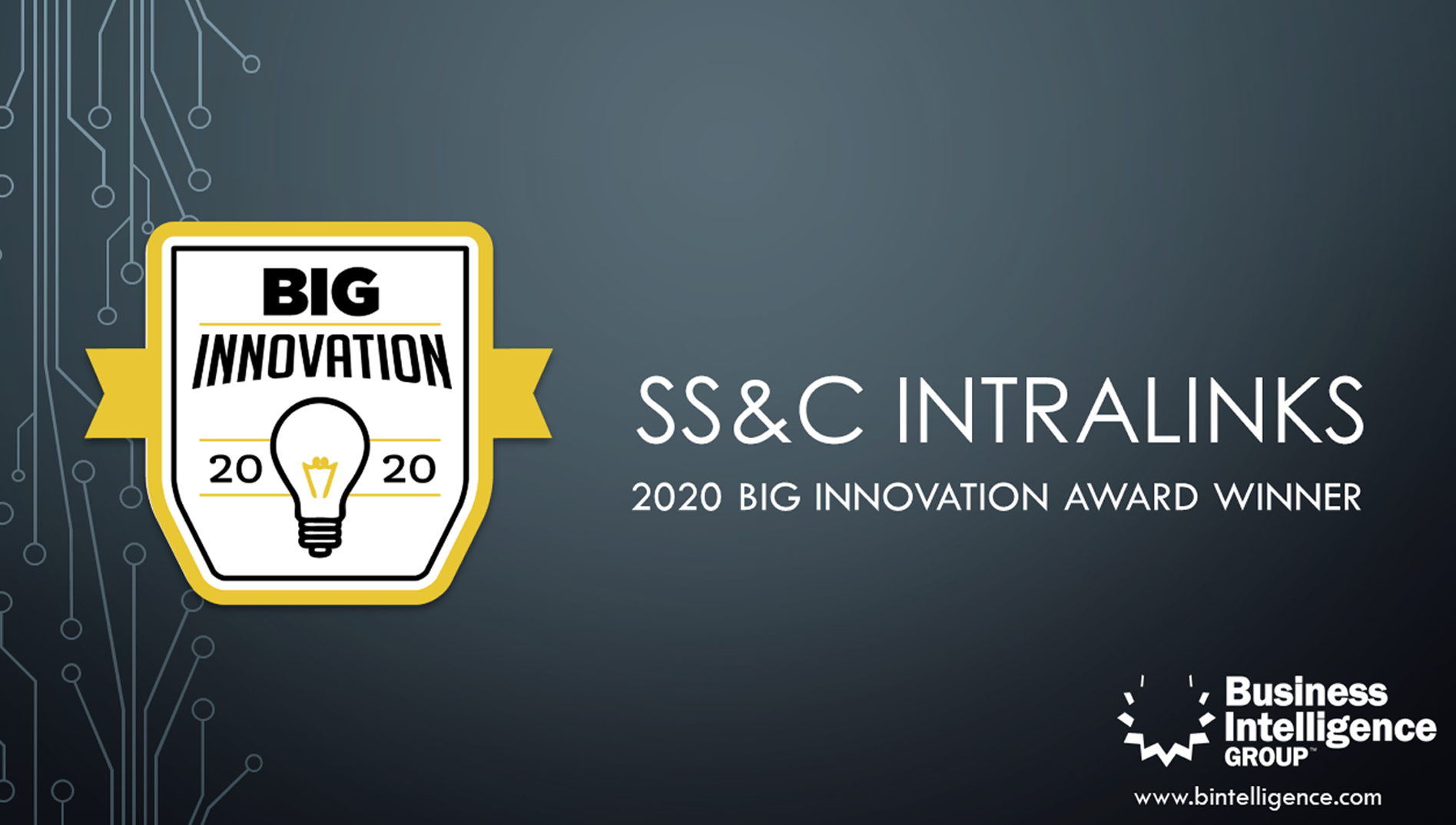 SSNC Intralinks Deal Marketing BIG Innovation Award 2020