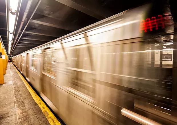 Train leaving the station