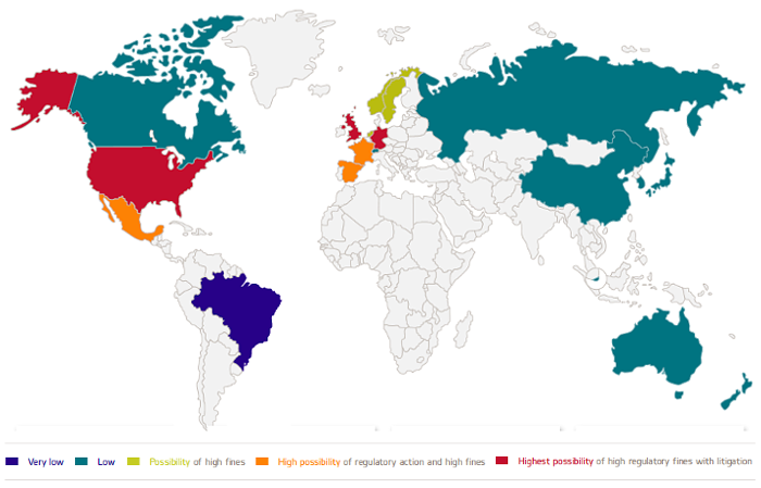 Jurisdictional Privacy Heat Map: Data Privacy and the Comparative Risks of Legal Proceedings and Data Access Requests
